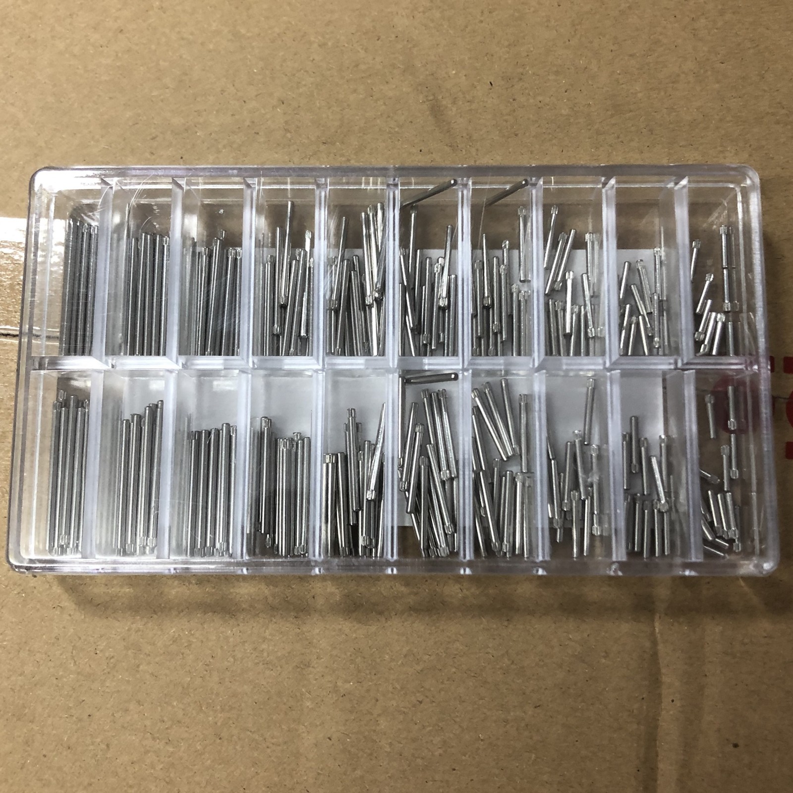 300Pcs 1.3&1.4mm Diameter Knurled Watch Spring Bar Link Pin Assortment 8~26mm a