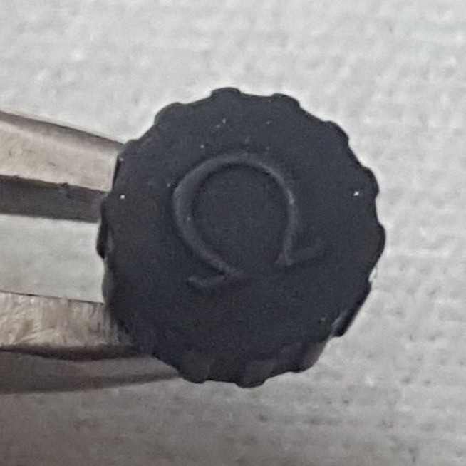 Omega Screw Down Crown, Black Threaded Part Number 42093