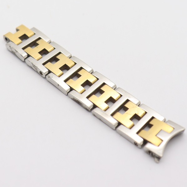 Genuine Hermes watch strap 6 links 12mm two-tone color for men’s