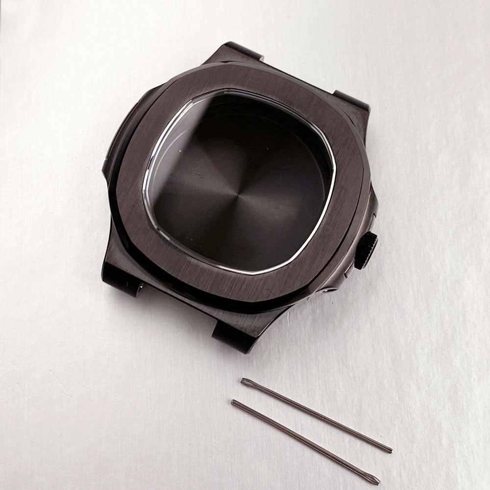 NH35A 40mm Square Watch Case Sapphire Crystal for NH36 NH38 NH70 Waterproof