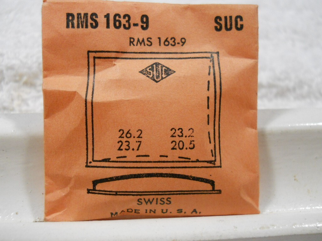 SUC RMS163-9 Watch Crystal Fit Swiss – 26.2 x 23.7 – 23.0 x 20.5 mm – Repair