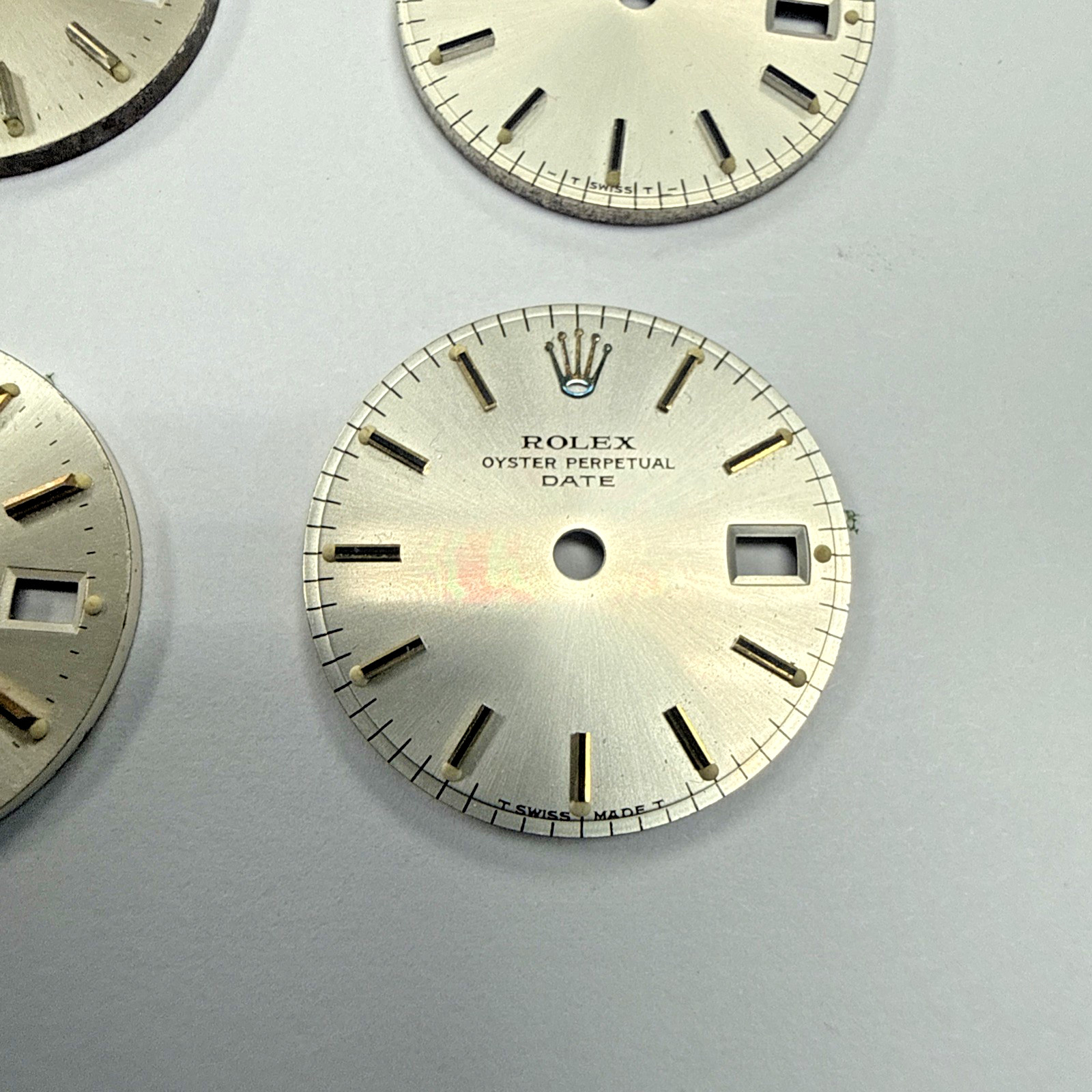 4 Rolex Date Silver Stick Dial’s For 26mm Watches Model 6917 6916 69178 e12192