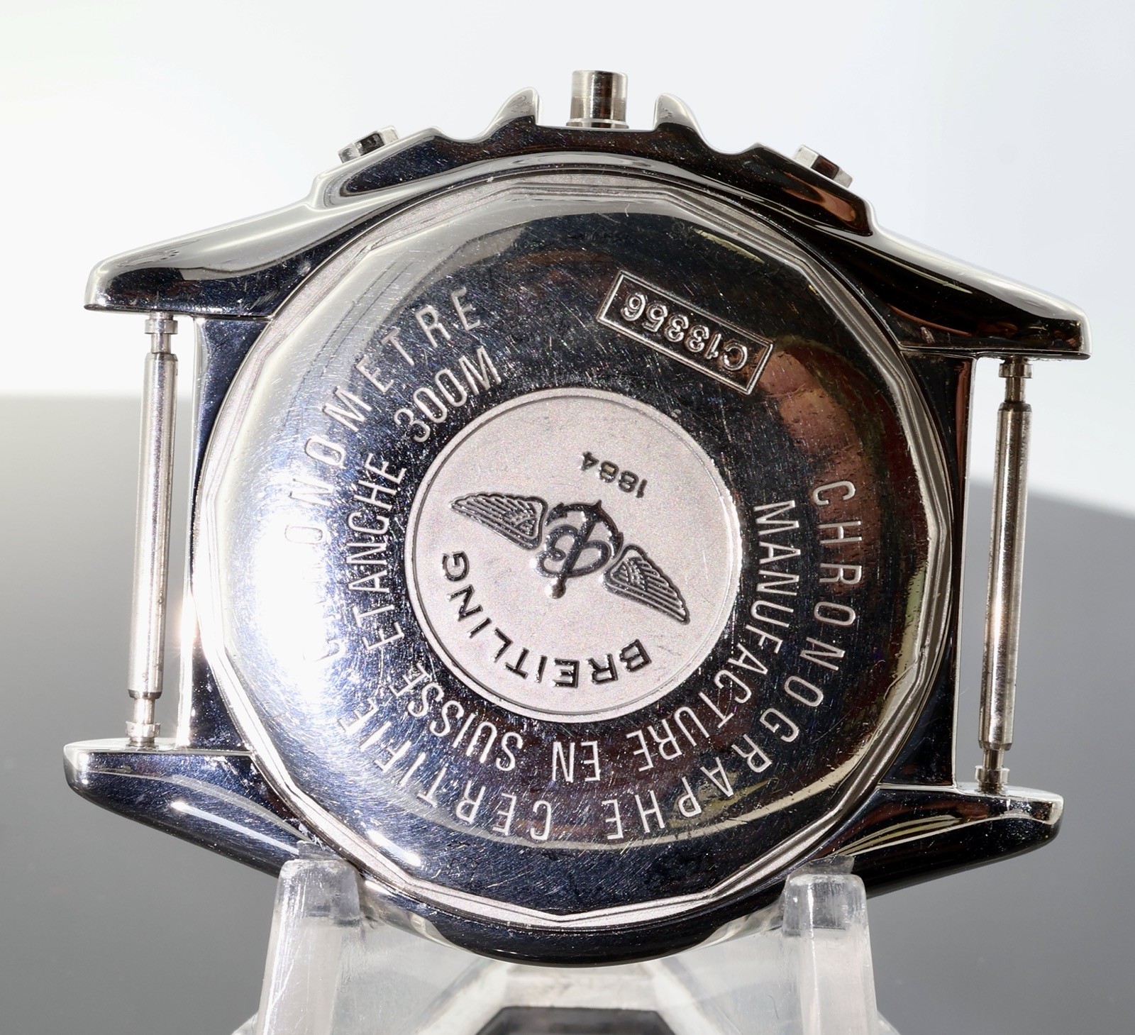 Vintage Breitling Pilot Chronograph Steel 44mm Case Complete ref C13356