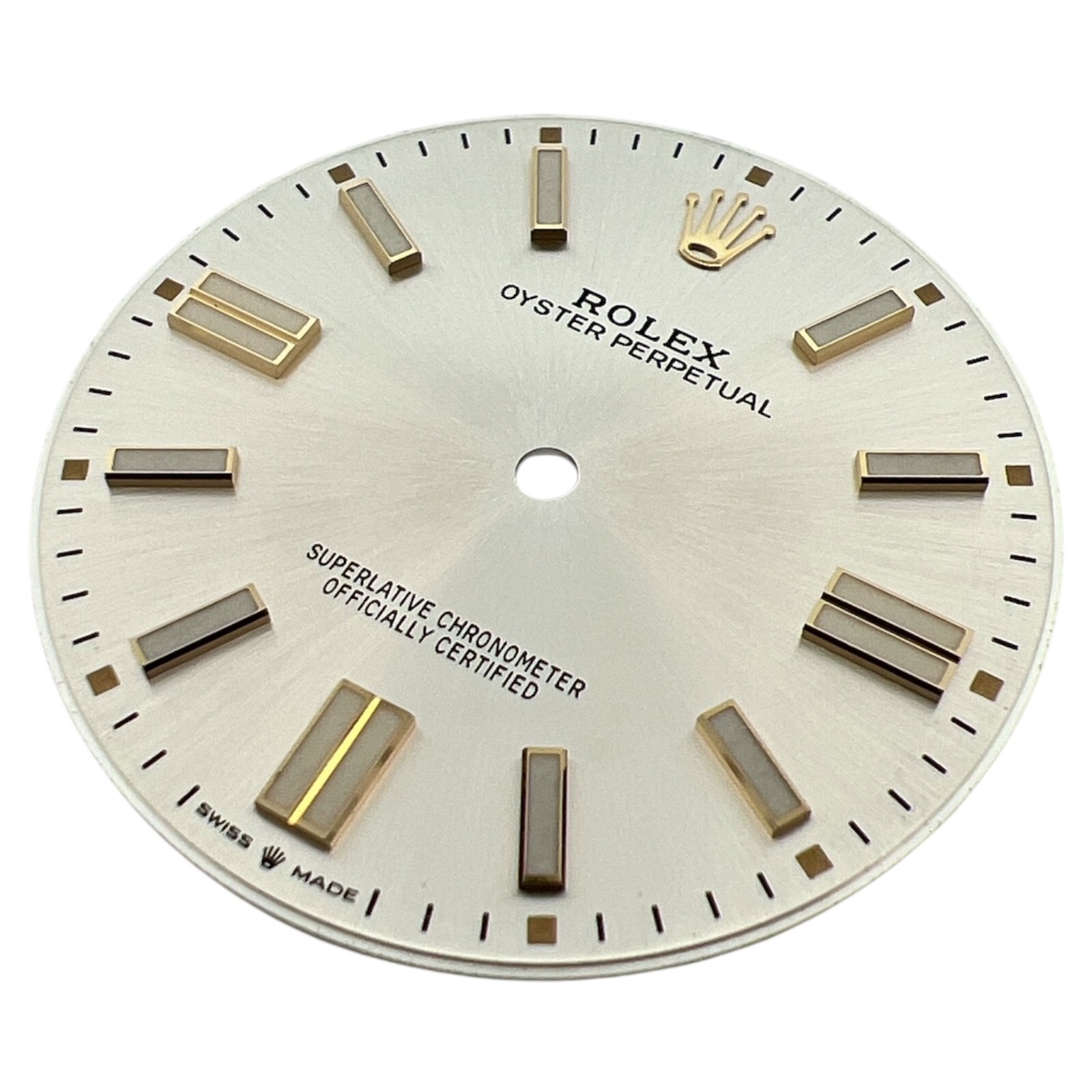 Genuine Rolex Oyster Perpetual 41mm Dial Silver & Gold 124300