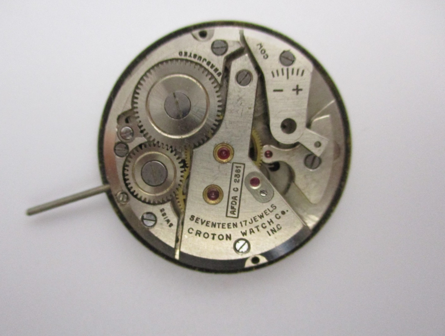 Rare Vintage Croton Watch Co 17 Jewel Swiss Mechanical Movement cal. AFDA C 2361