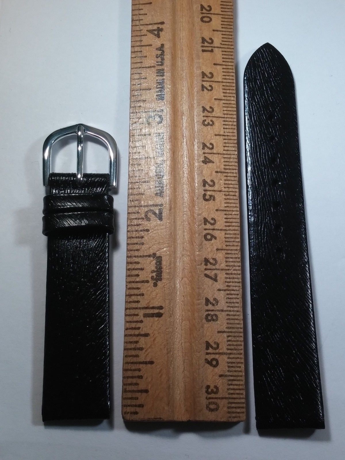 Fendi Band/Strap BLACK genuine leather, 15/14mm, lengths 60/100mm