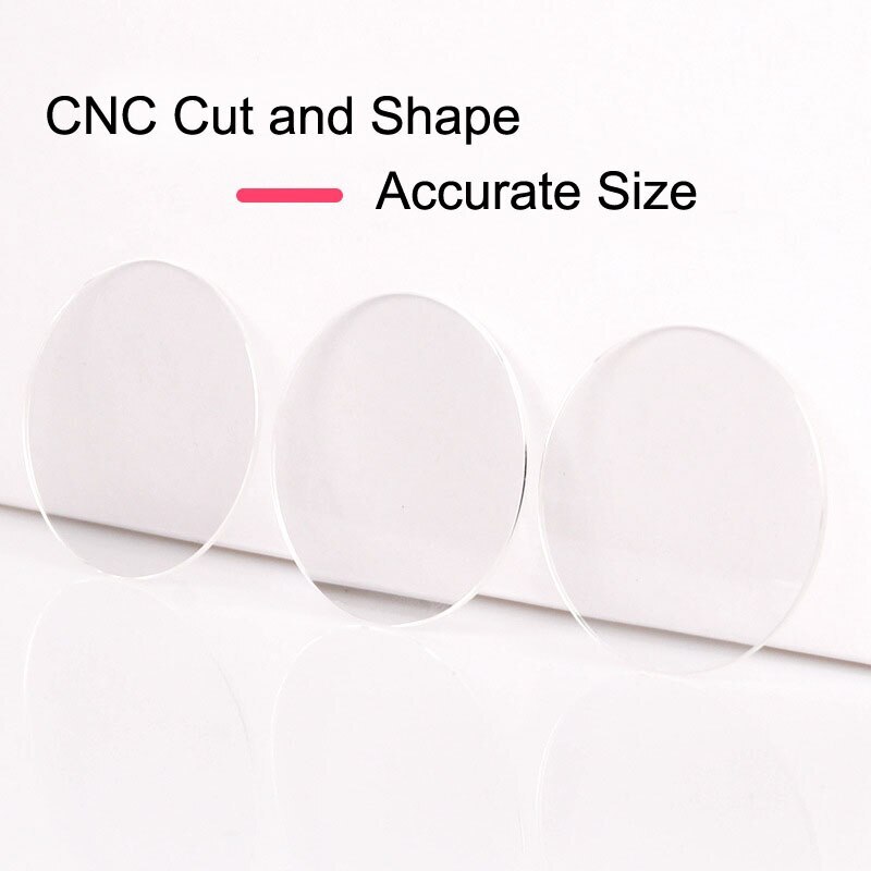 2PCS Thick 1.2mm Flat Round Watch Glass Crystal 16mm-40mm Lens Repair Tool Parts