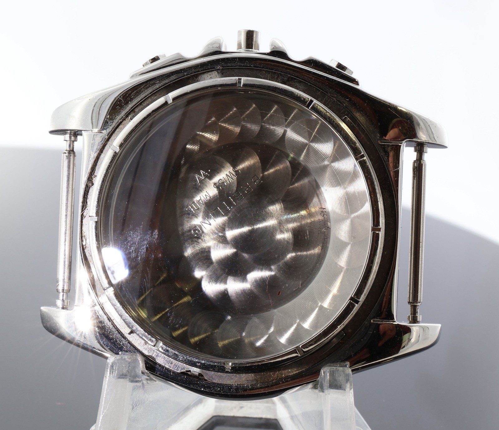 Vintage Breitling Pilot Chronograph Steel 44mm Case Complete ref C13356