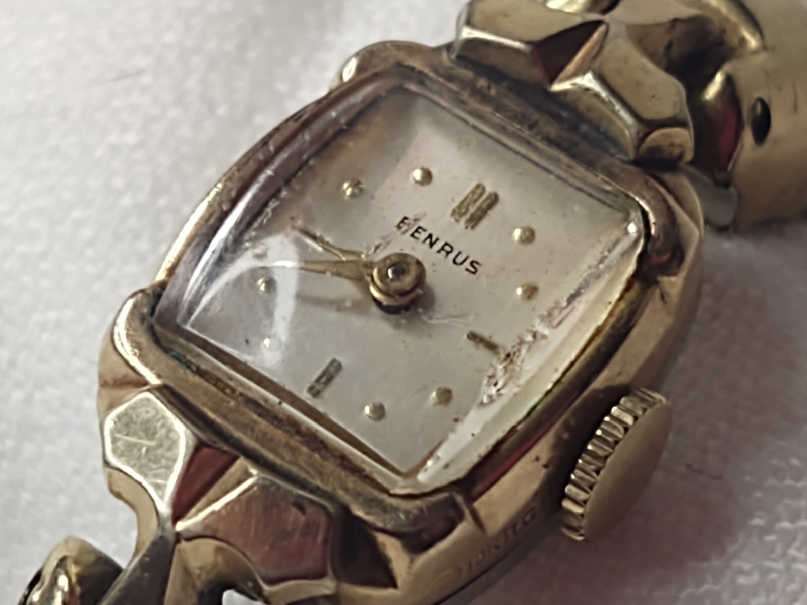 Benrus Swiss Watch 17 Jewel 10K Gold Filled The Spirit of Paris Band Vintage