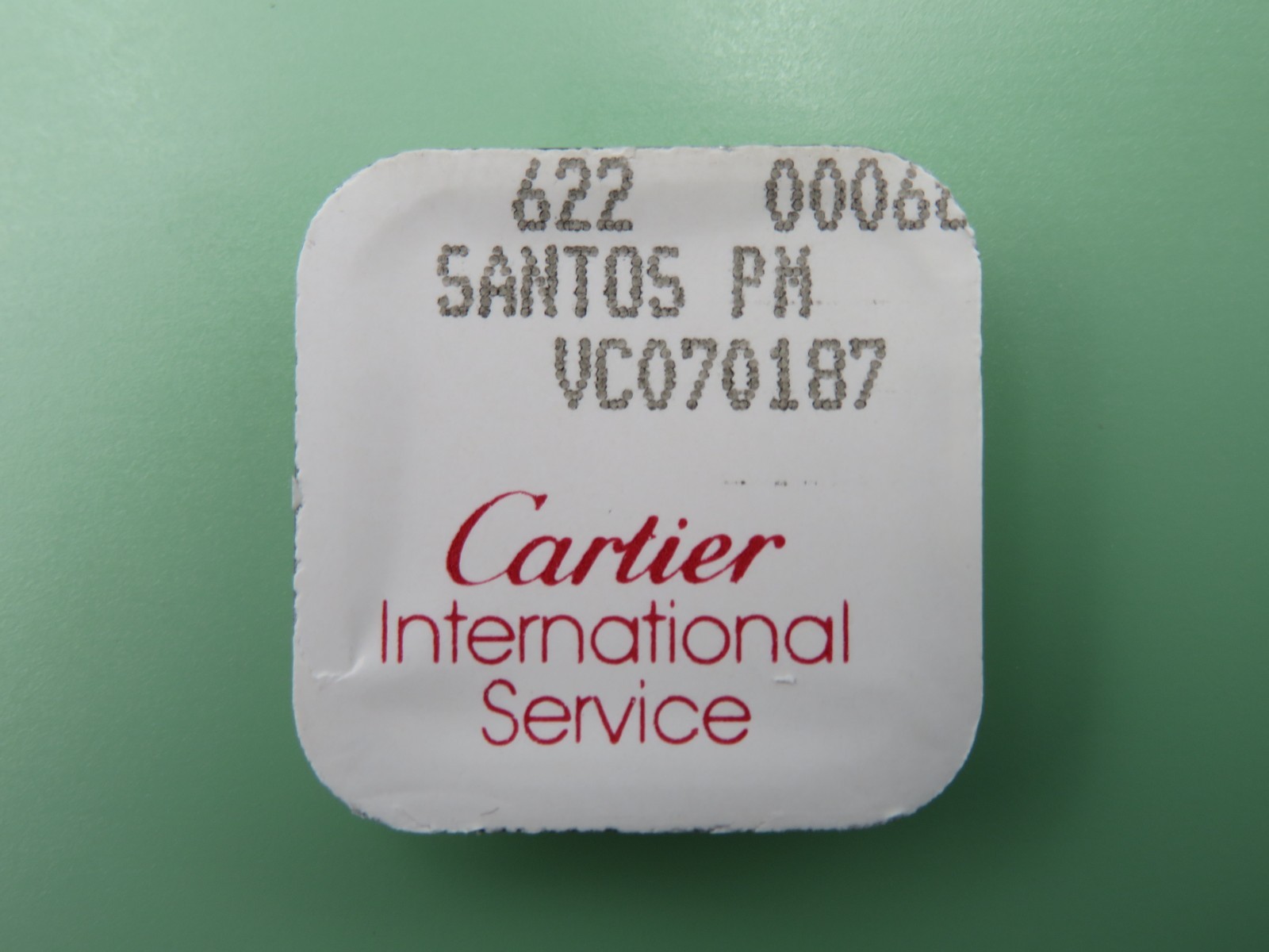 Cartier Santos PM Steel Crown Blue Cabochon 622 00068 VC070187 NOS Genuine Part