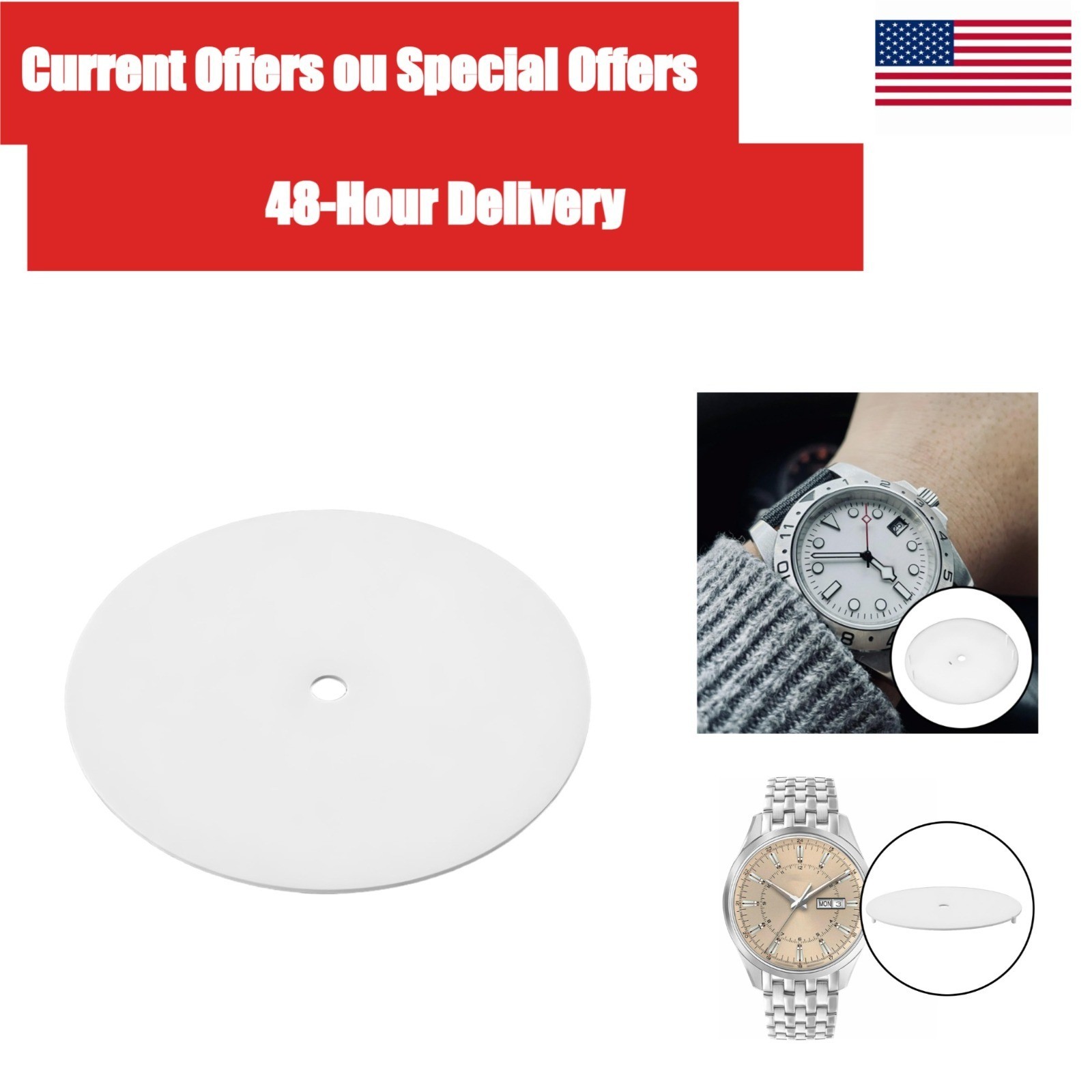 28.5mm White Matte Watch Dial NH35 NH36 Stainless Steel YINETTECH