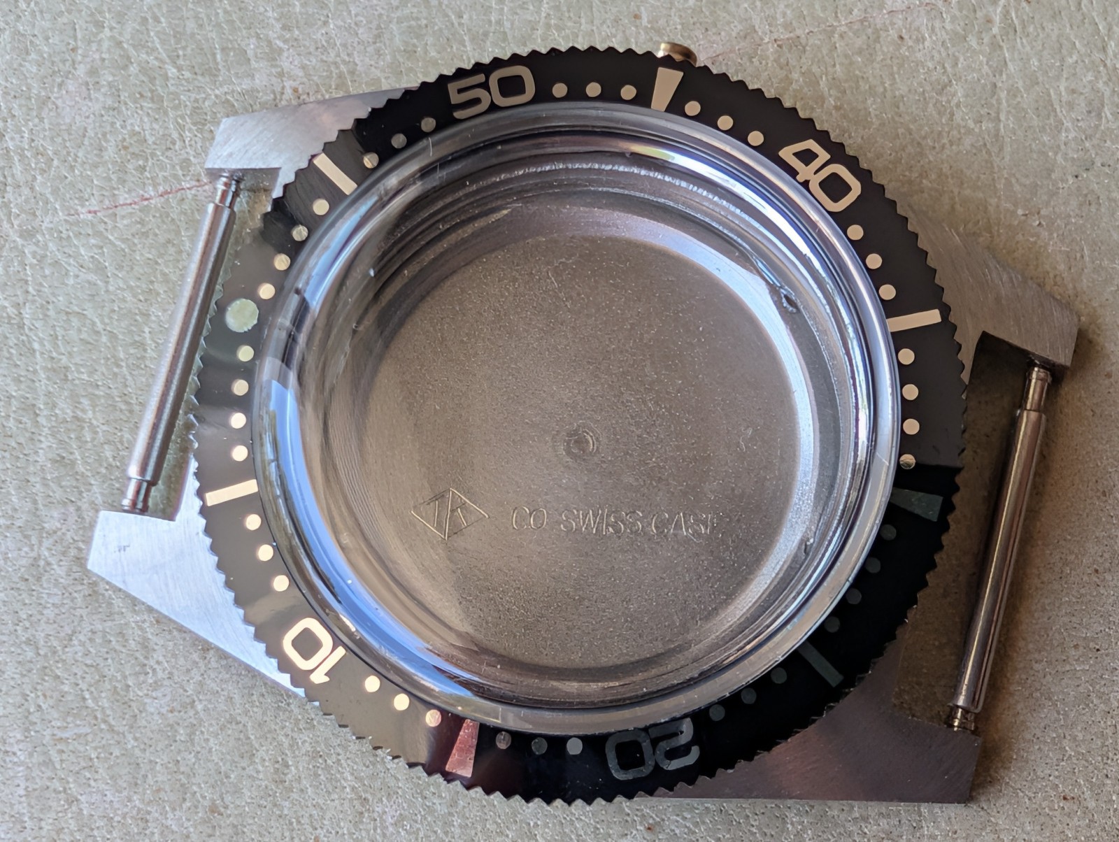 Vintage 1960/70’s TK All SS Diver Case/Loose Countdown Bezel/Crystal/Spring Bars