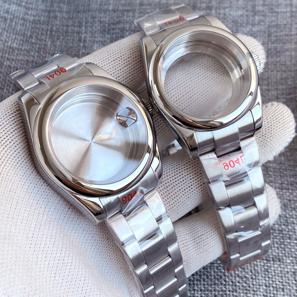 36/39mm Round Poilshed Stainless Steel Diver 20ATM Watch Case For NH35 NH36 Move