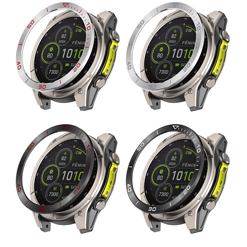 Watch Timing Steel Bezel Ring Protector for Garmin Fenix8 AMOLED /SOLAR 43-51MM