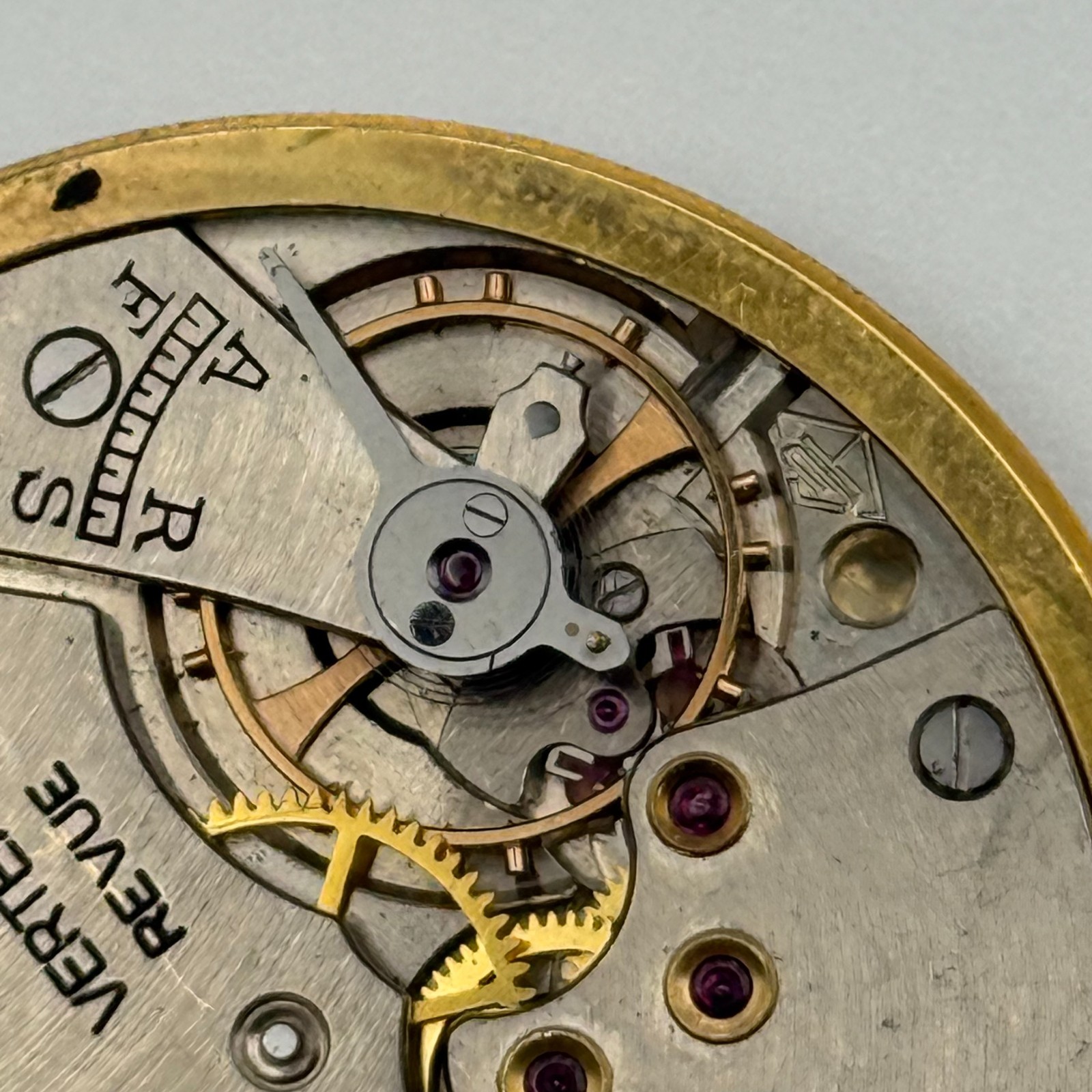 Vertex Revue 65 Pocket Watch Movement – Garrard – Parts / Repair