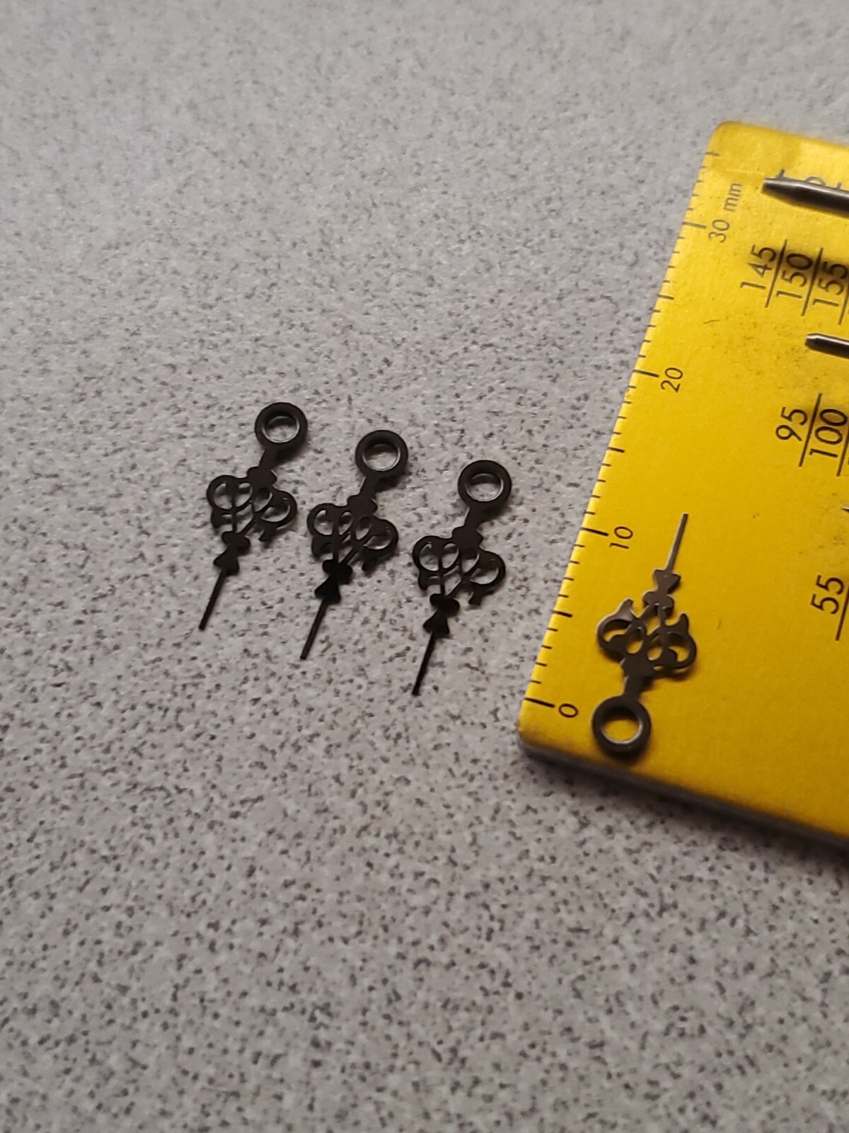 Lot Of 4 Vintage NOS Black/Gray Louis Hour Hands 180 Hole Size