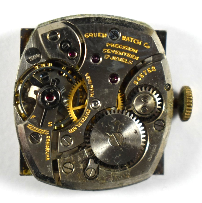 Vintage Gruen Manual Wind 17J 405 Wrist Watch Movement lot.a5