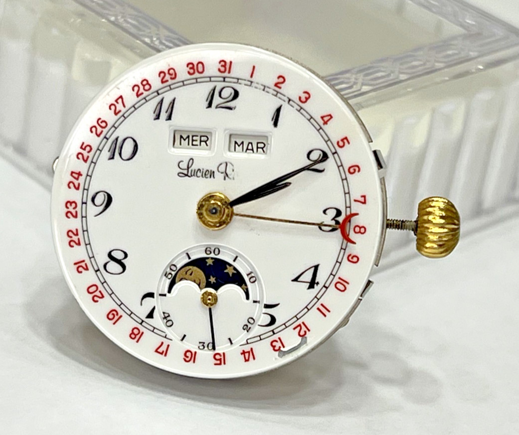 Triple Date Moonphase Dial & Movement Manual Chronograph Lucien Rochat Swiss