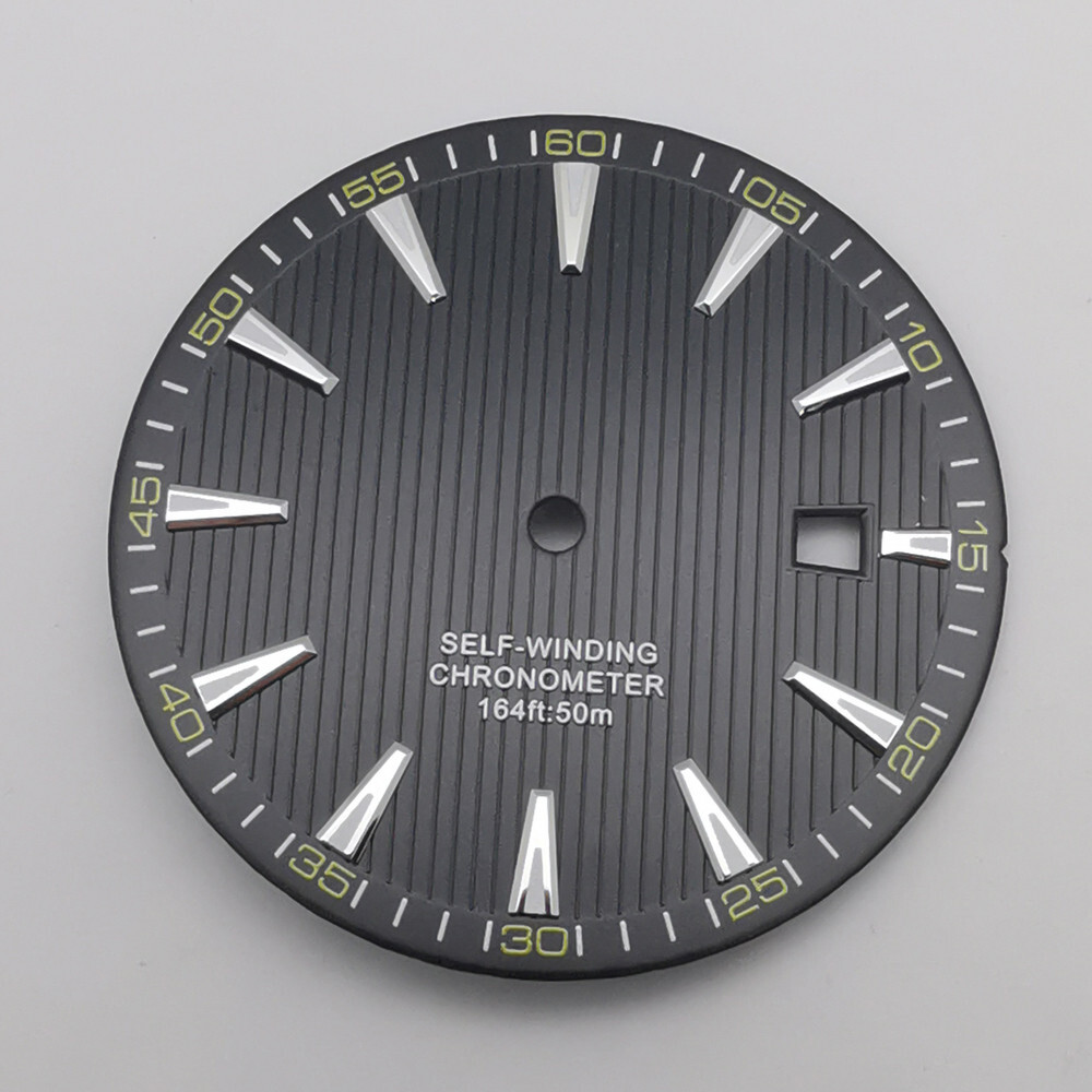 33.5mm black luminous dial hand fit Miyota 8215 DG2813 movement