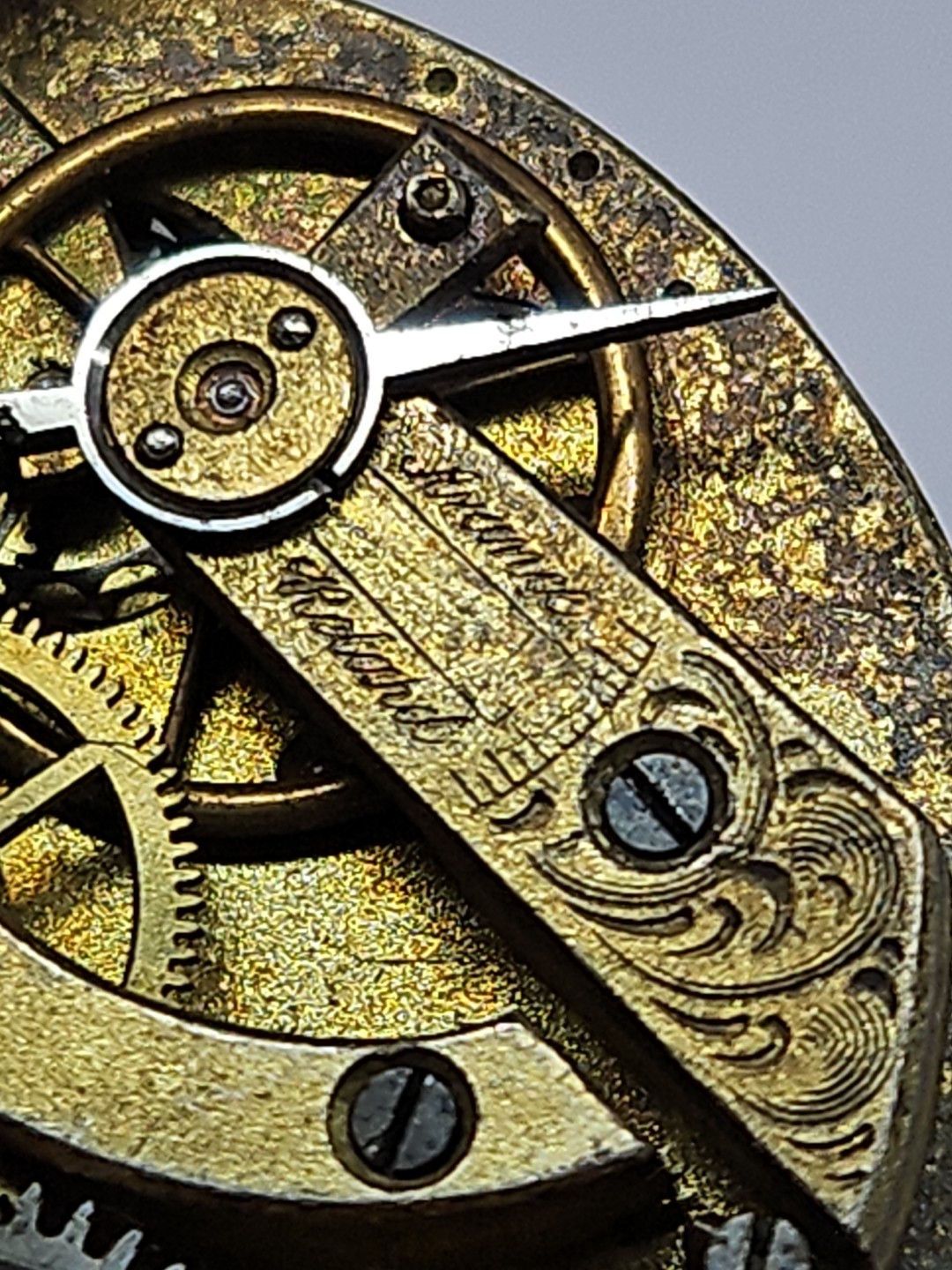 ANTIQUE Unbranded? POCKET WATCH MOVEMENT 40.6MM FOR REPAIR/PARTS