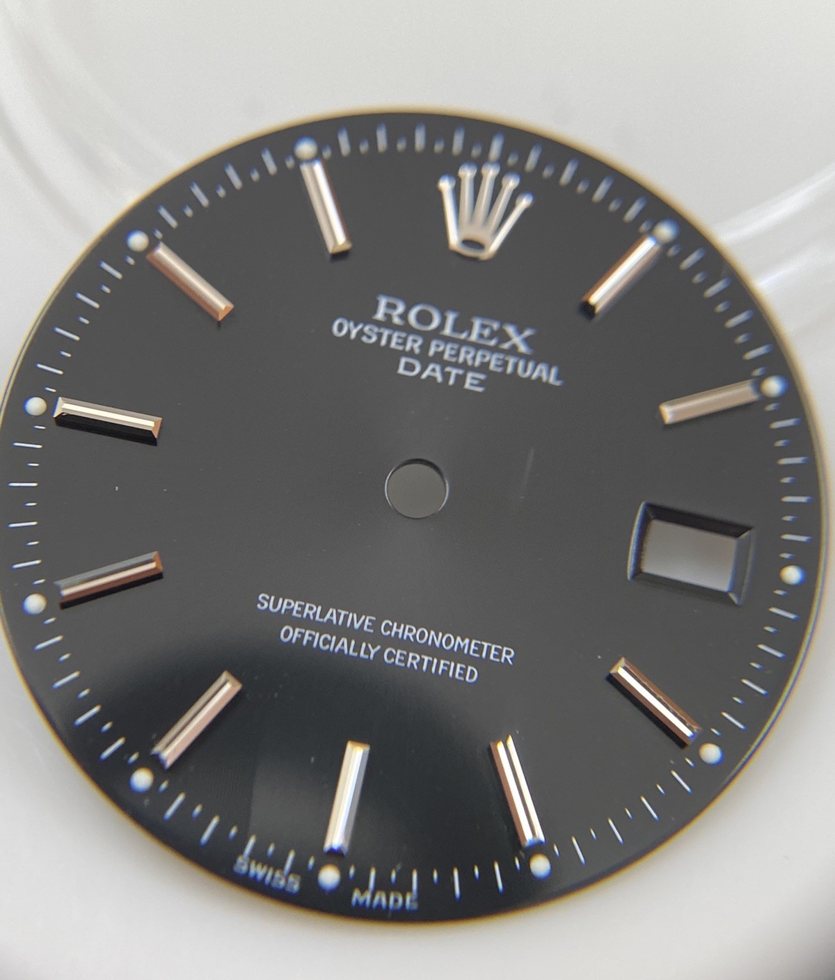 Genuine Rolex 34mm Oyster Perpetual Date 15000 Black/Silver Cal 3035/3135 Dial