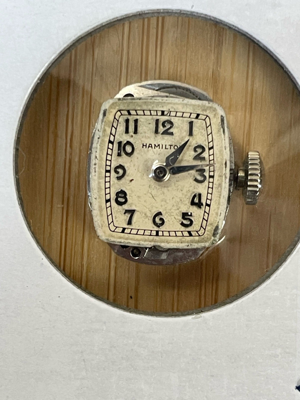 Vintage Hamilton Art Deco Ladies Watch Movement Manual Windup In Working Order