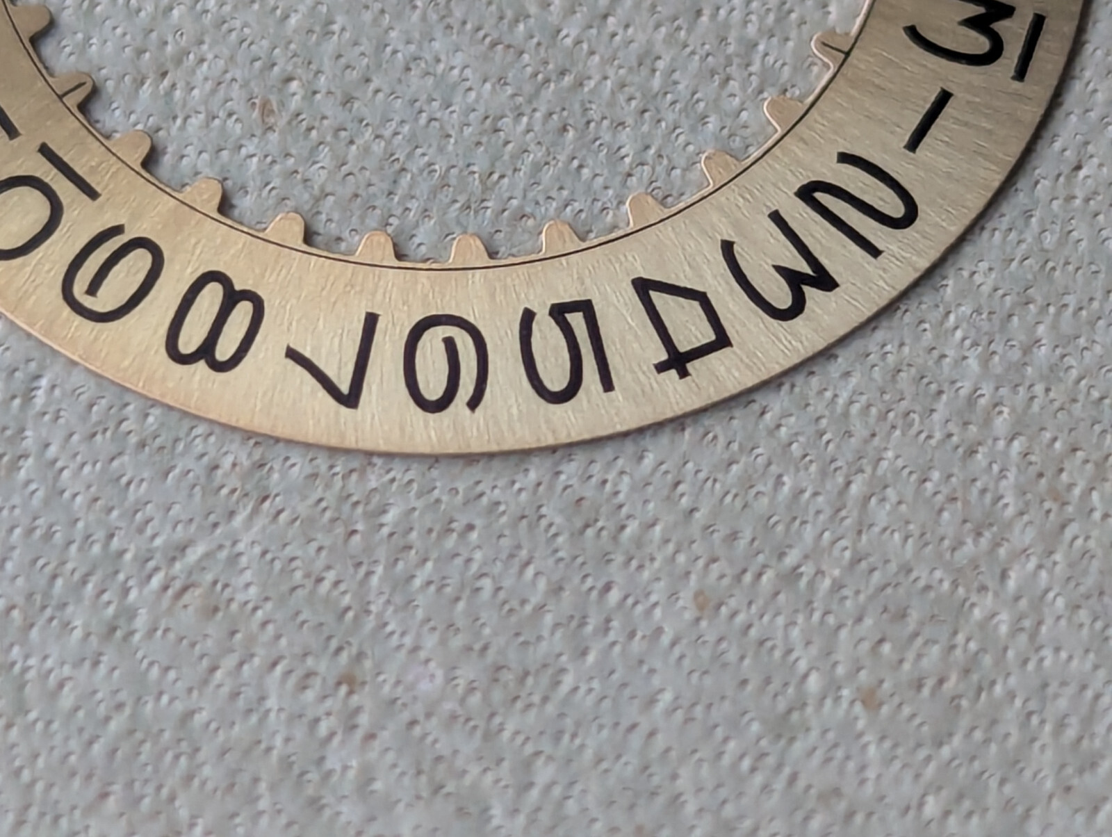 Genuine Vintage Rolex Champagne Date Wheel w/Flat Top 3’s,Open 6 & 9’s EXCEPT 26