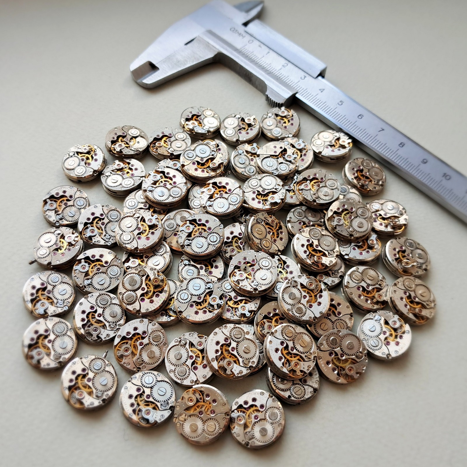 Lot of 10 CHAIKA Watch Movements 16mm USSR | Vintage Mechanical Parts Steampunk