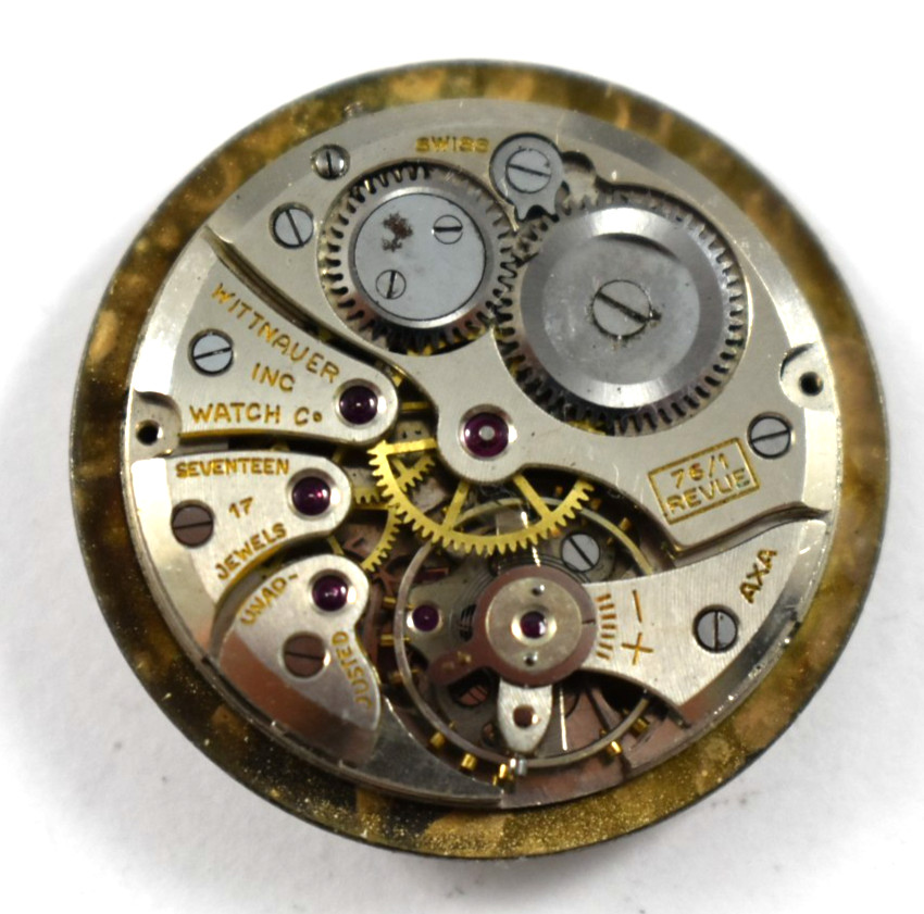 Vintage Wittnauer Manual Wind 76/1 Revue 17J Wrist Watch Movement lot.wo