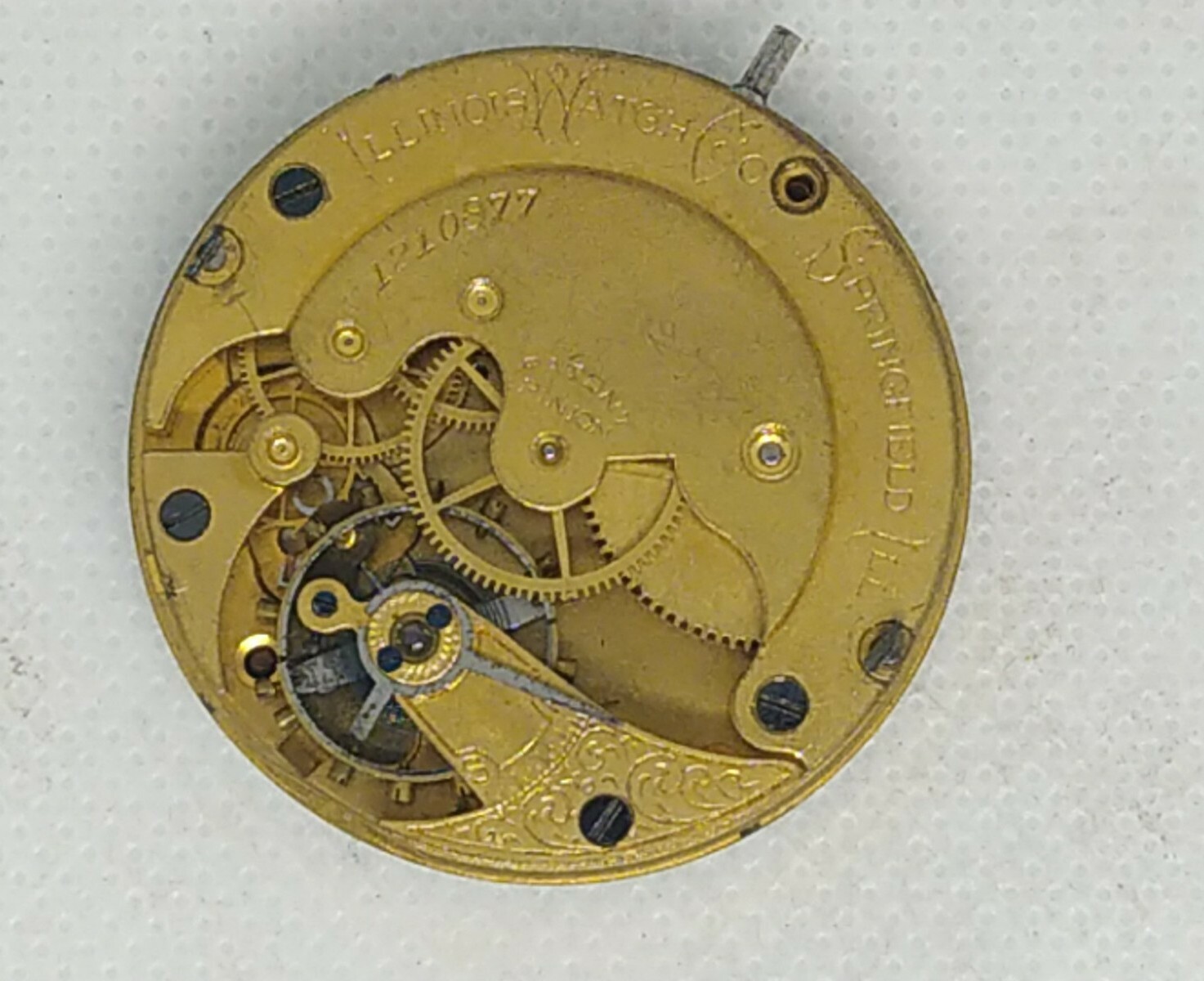 Original movement Pocketwatch mechanical Illinois watch Springfield Antique