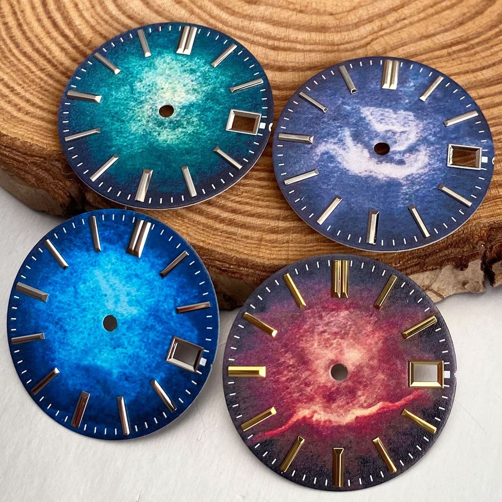 28.5mm Gradient Texture Dial for NH35 Movt Mechanical Dive Watch DIY Accessory