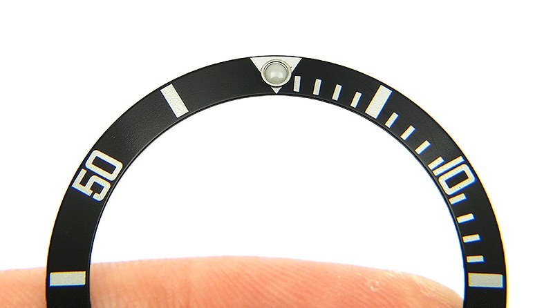 Genuine Rolex Sea-Dweller 16600 16660 Pointed 4 Black Silver Watch Bezel Insert