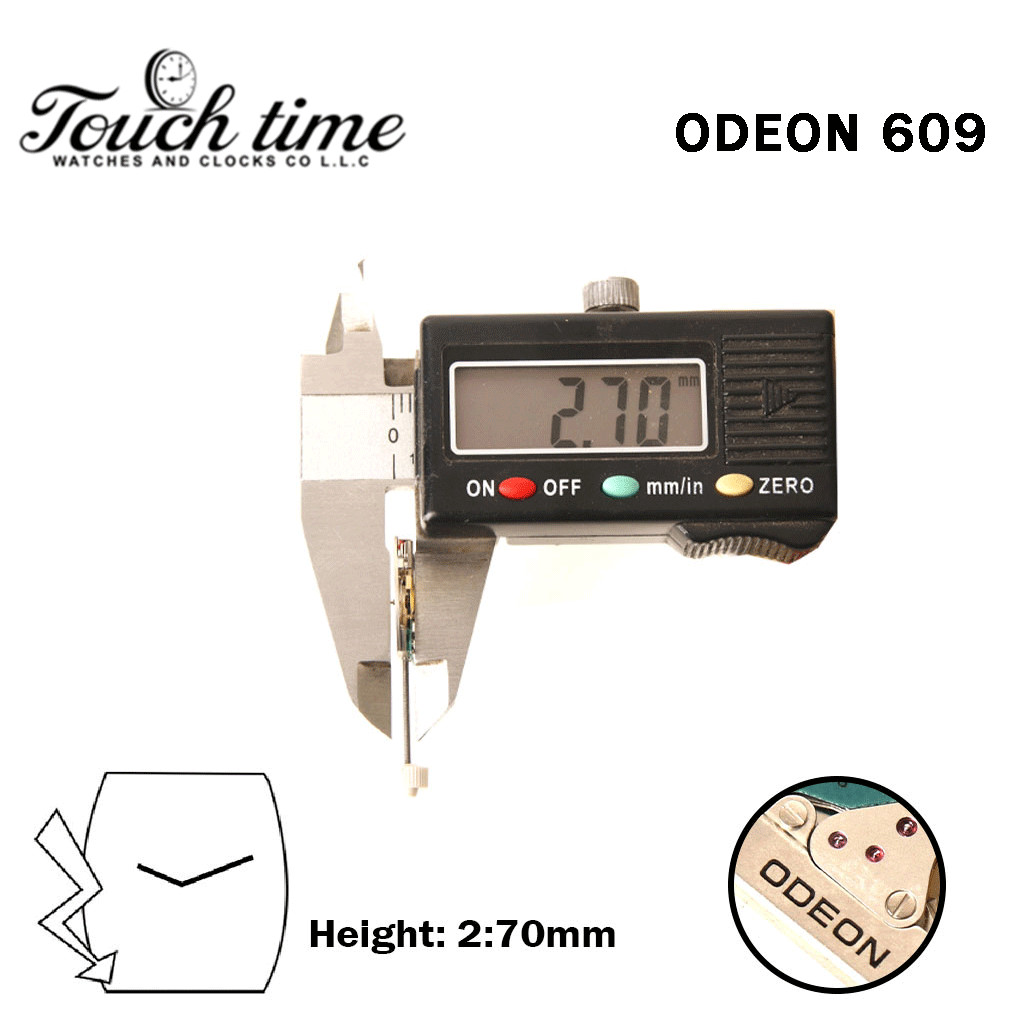 ODEN 609-Swiss Made Movement-Without Disk -2 Hands-H:2.70mm.