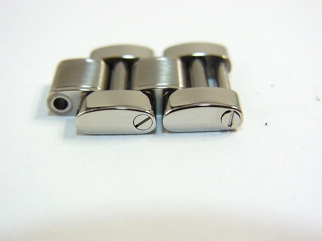 Cartier Must 21 Watch 14mm Genuine SS Link Band Bracelet Parts 2pcs set Mint