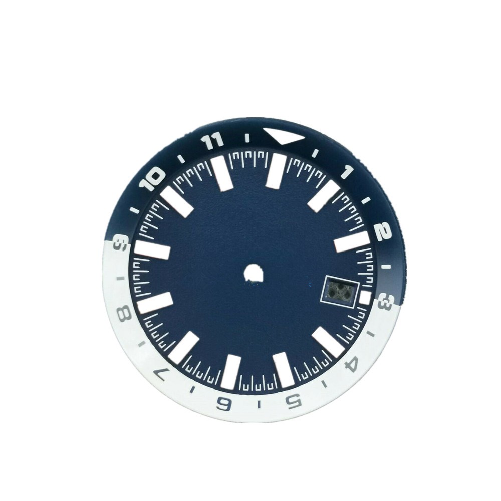 Blue+White 36.5mm Watch Dial Replacement Part For Seiko NH35 NH35A Movement