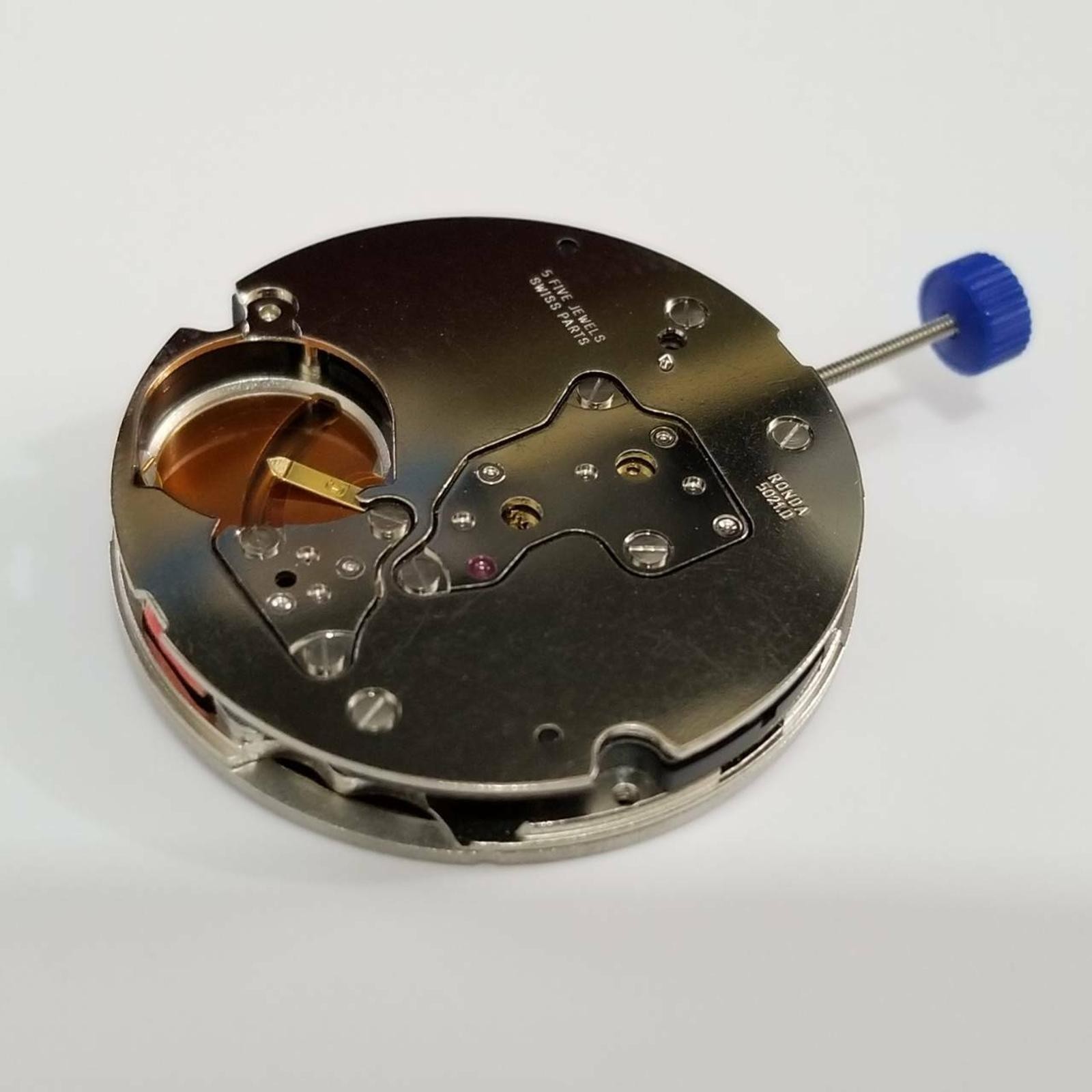 Quartz Watch Movement with Battery 5 Hands Single Calendar For RONDA 5021.D A