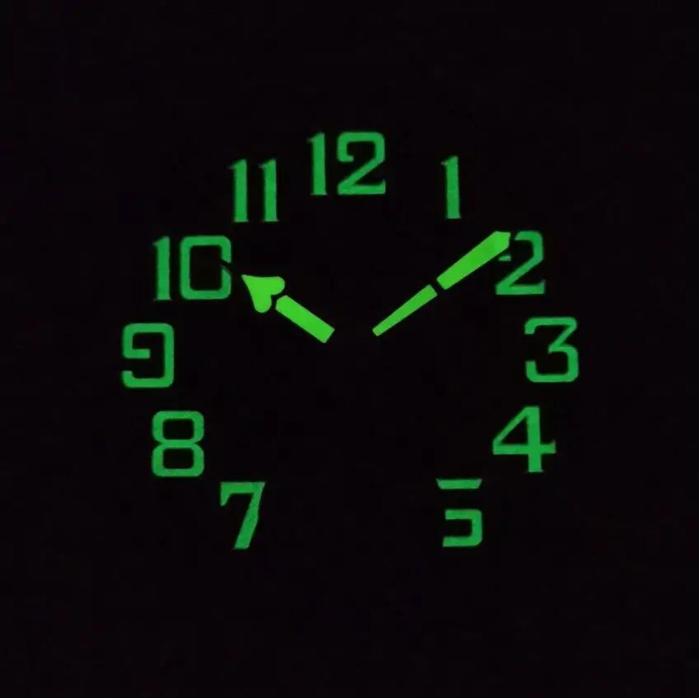 35mm Black Pilot Watch Dial Watch Hands Green Luminous for ETA6498 Men’s Watch