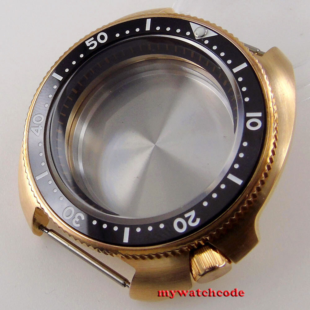 CUSN8 solid Bronze case Sapphire glass Ceramic Bezel watch case For NH35A NH36A