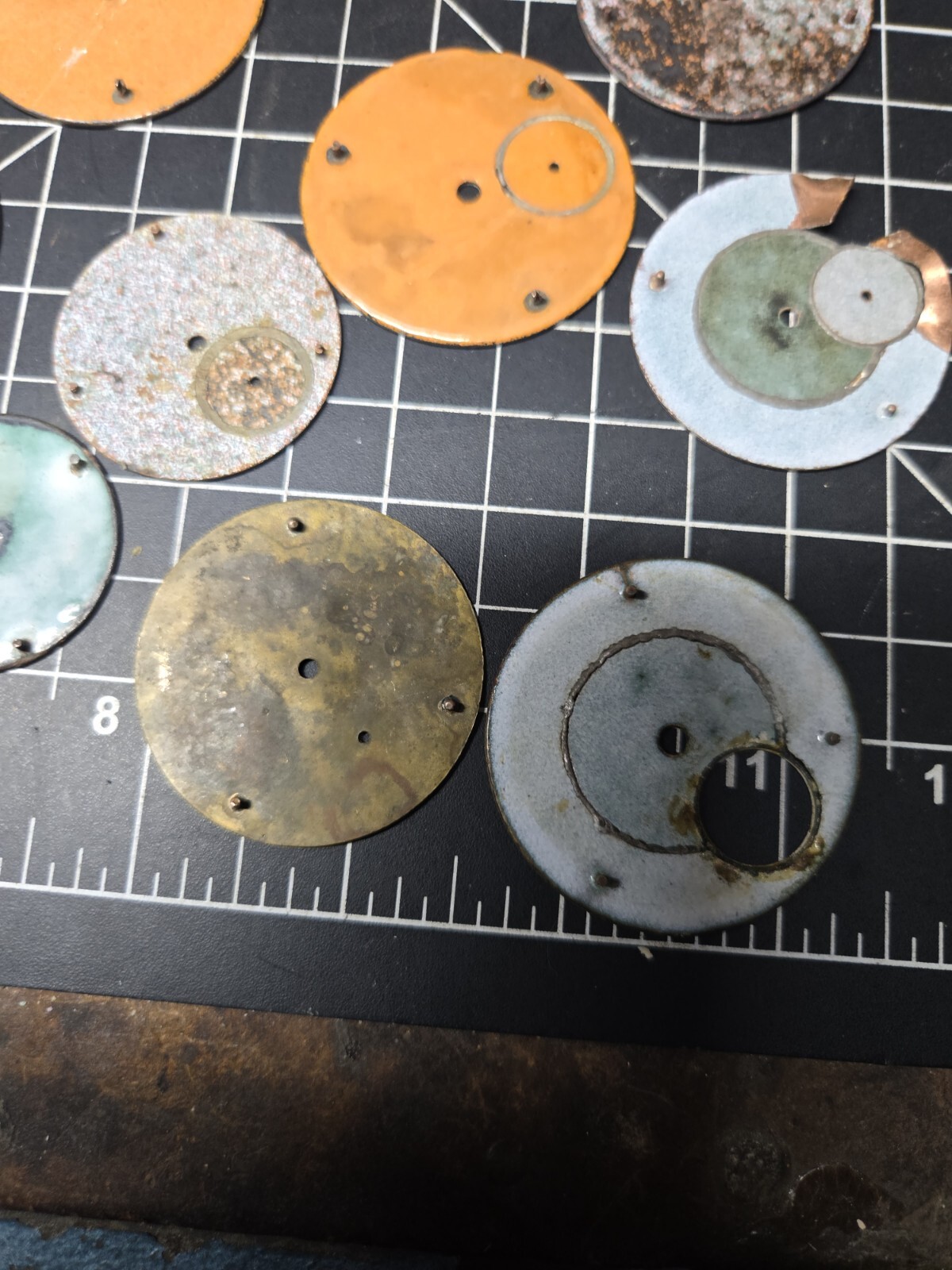 vintage elgin pocket watch dial lot repurpose steampubk craft sub railroad