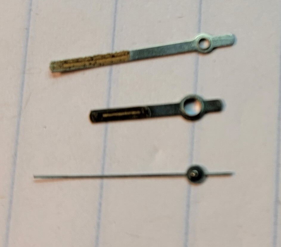 Bulova Accutron 214 & 218 #140, 142, 143 Silver Hour, Minute, & Second Hands