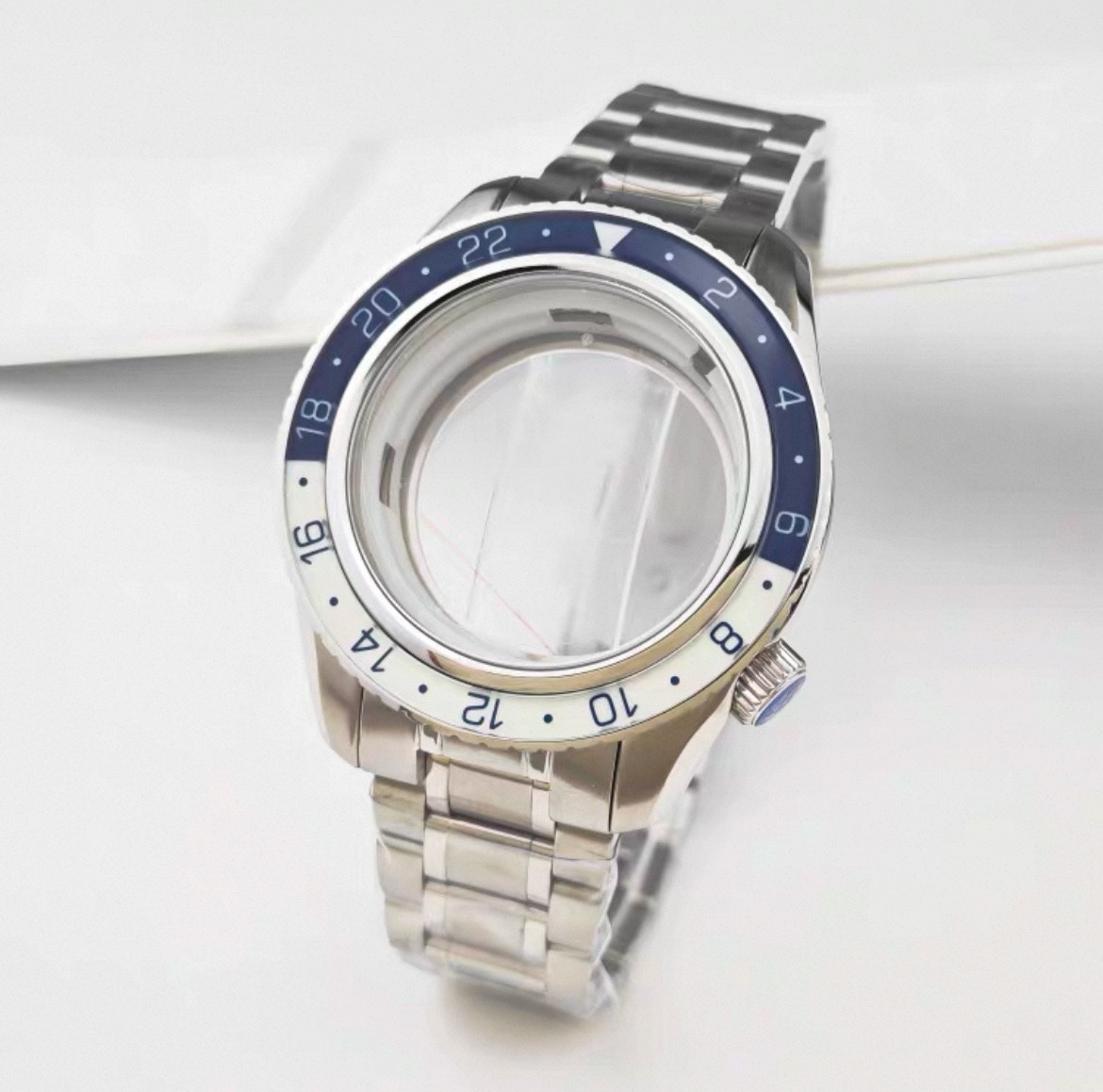 NH34 Case 44mm GS Tai Chi Circle Sapphire Case BGW9 Lume for NH35/NH34 Movements
