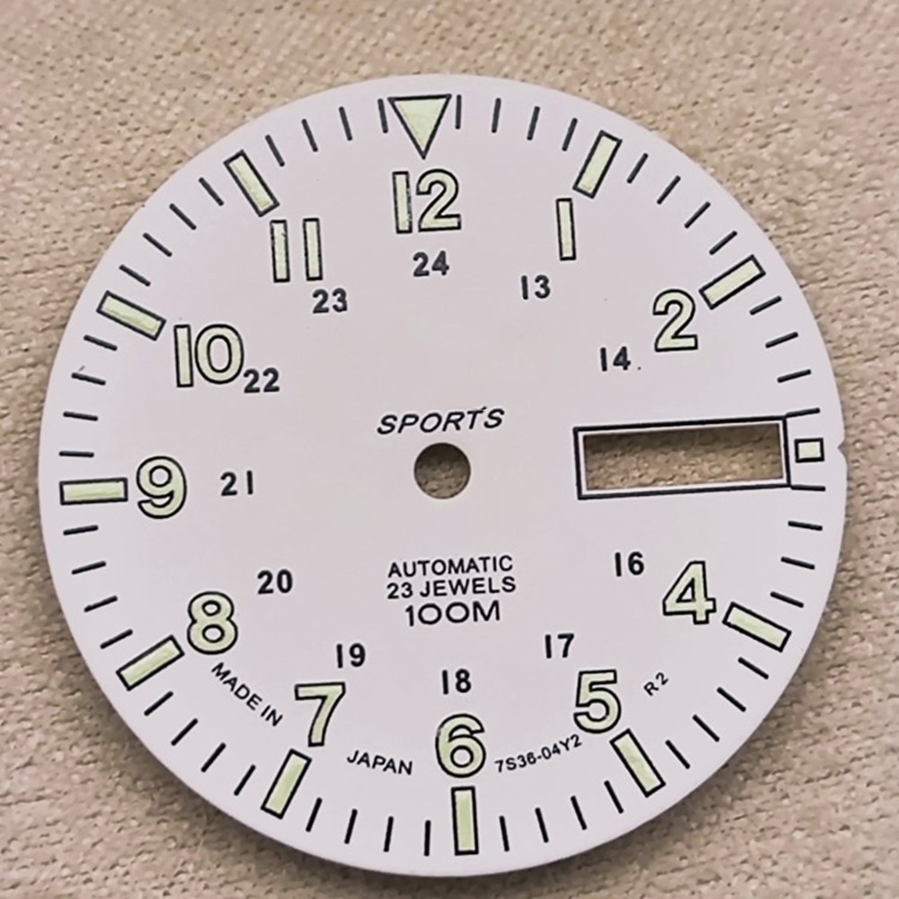 Green Luminous Dial Copper C3 For NH36A Automatic Mechanical Watch Movement