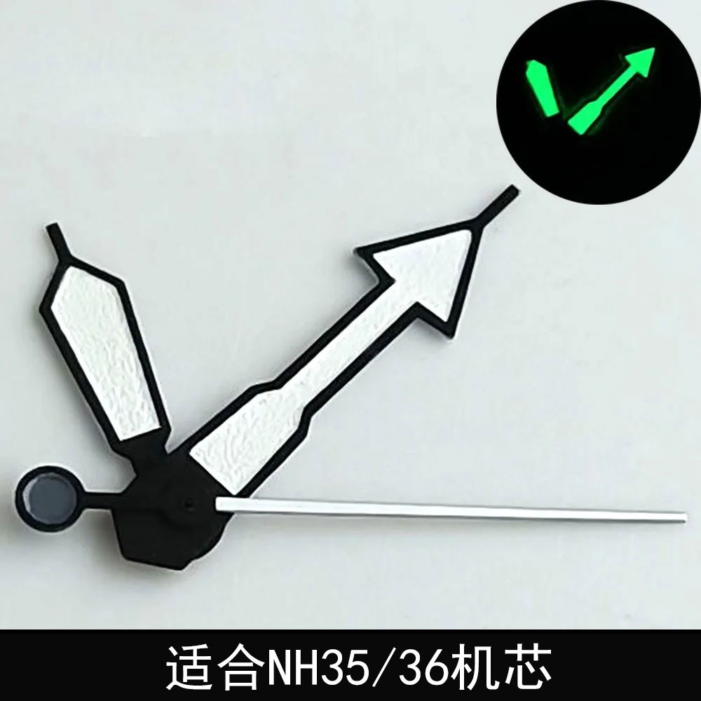 1 Set Light Blue Color Luminous Watch Hands For NH35 NH36 Movement