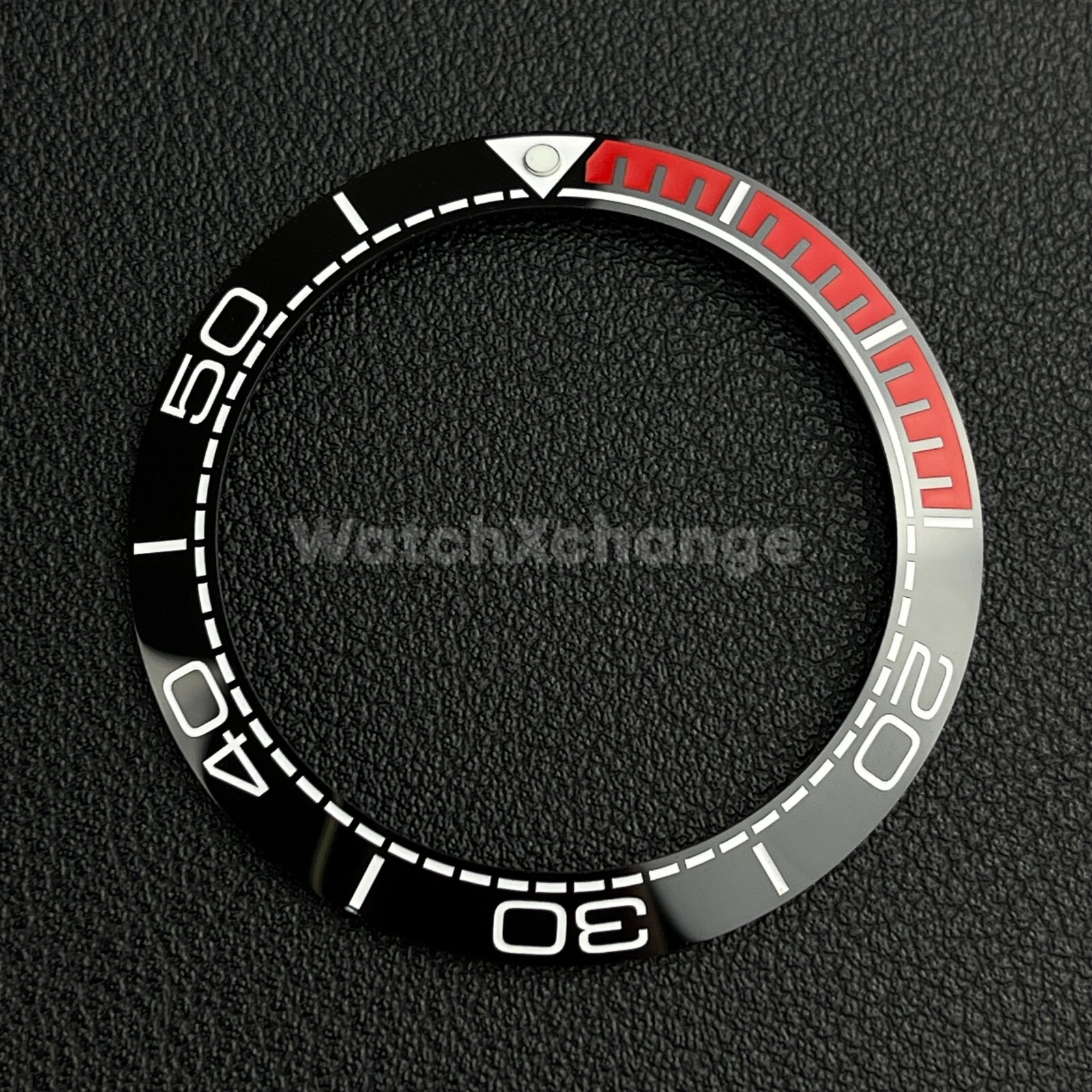 Black & Red Ceramic Bezel Insert 41.5mm for Rolex Seiko SKX SRPD Omega