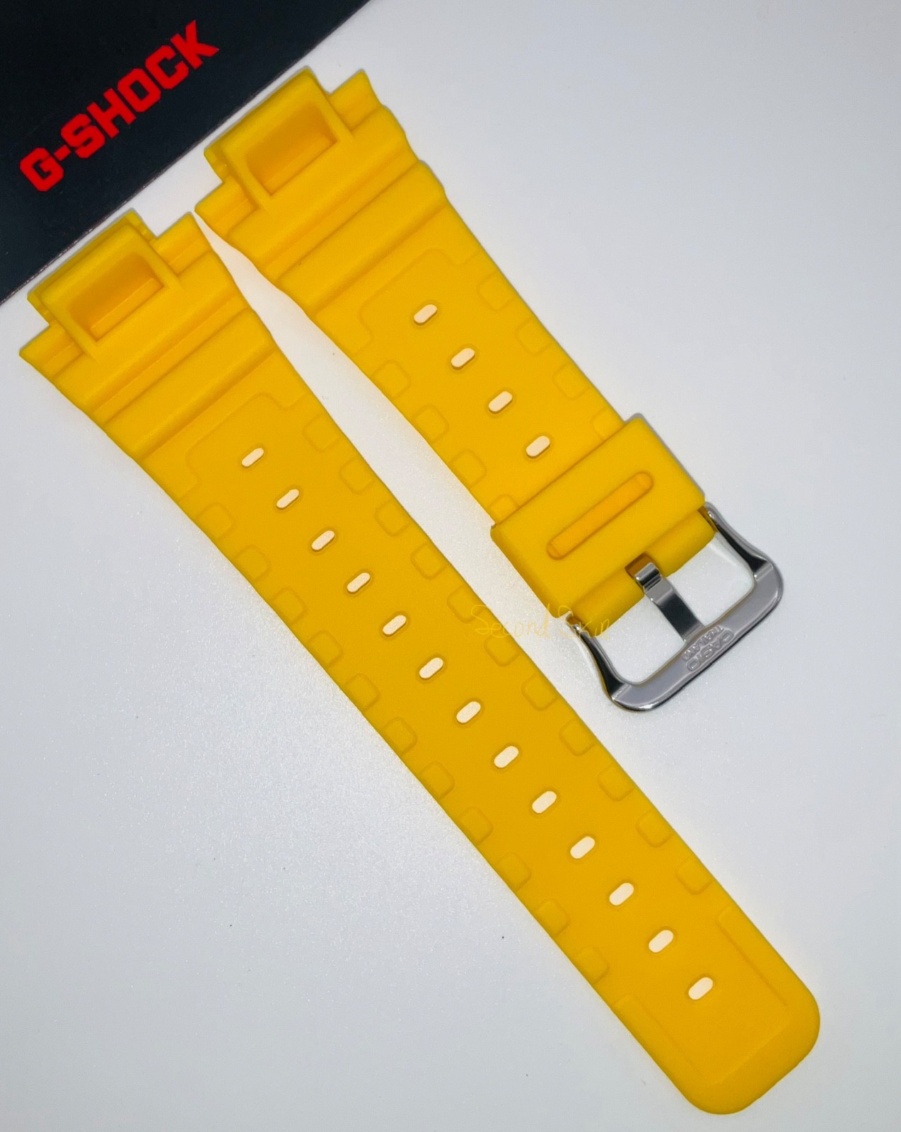 Genuine Casio G-Shock Yellow Resin Watch Strap Band DW-5600P-9 + Pins