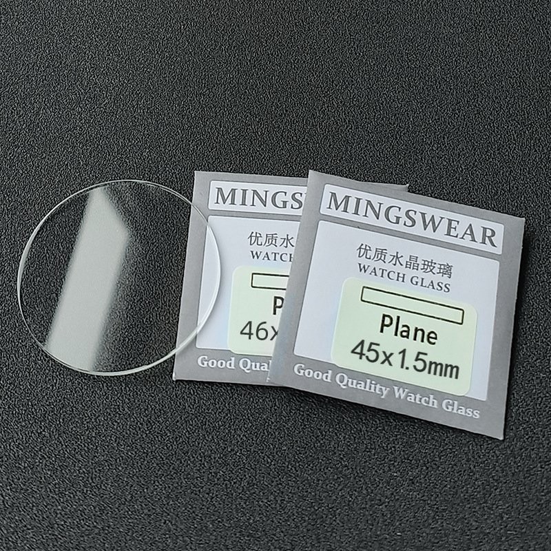 1.0/1.2/1.5/2.0/2.5/3.0mm Thick Plane Mineral Glass Watch Crystal Glass 28-60mm