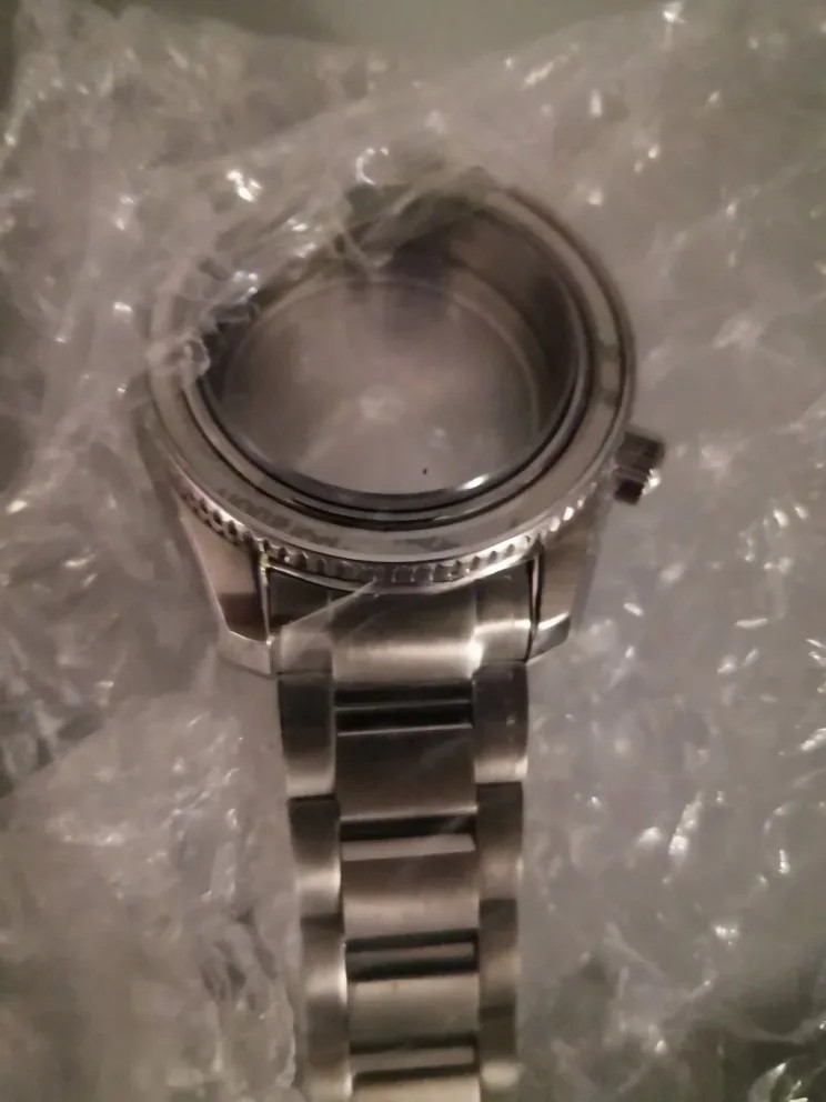 42mm Silver Watch Case Strap Set Sapphire Glass for NH35 NH36 NH34 NH38 NH70