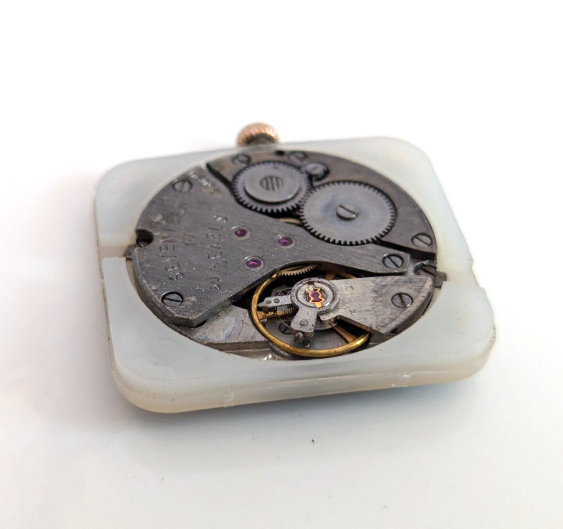 Genuine Poljot 2609.HA 17 Jewel Soviet Watch Movement Black Dial Manual Wind