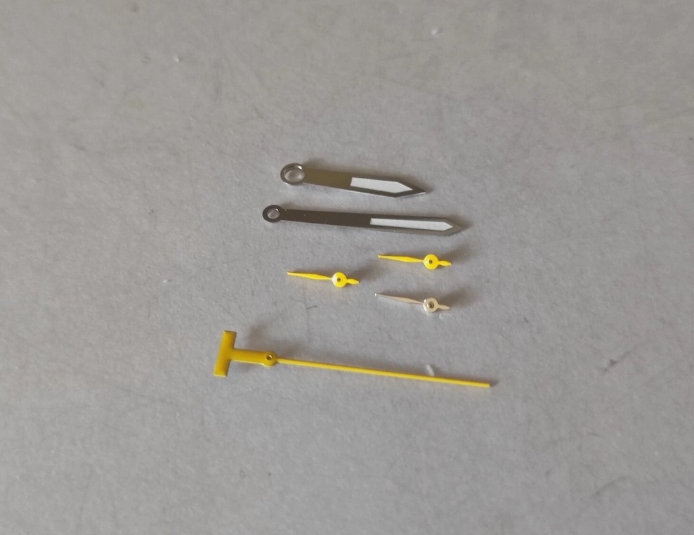 Tissot T17.1 Chronograph Yellow Watch Hands Parts For ETA G10.211 G10 211 212