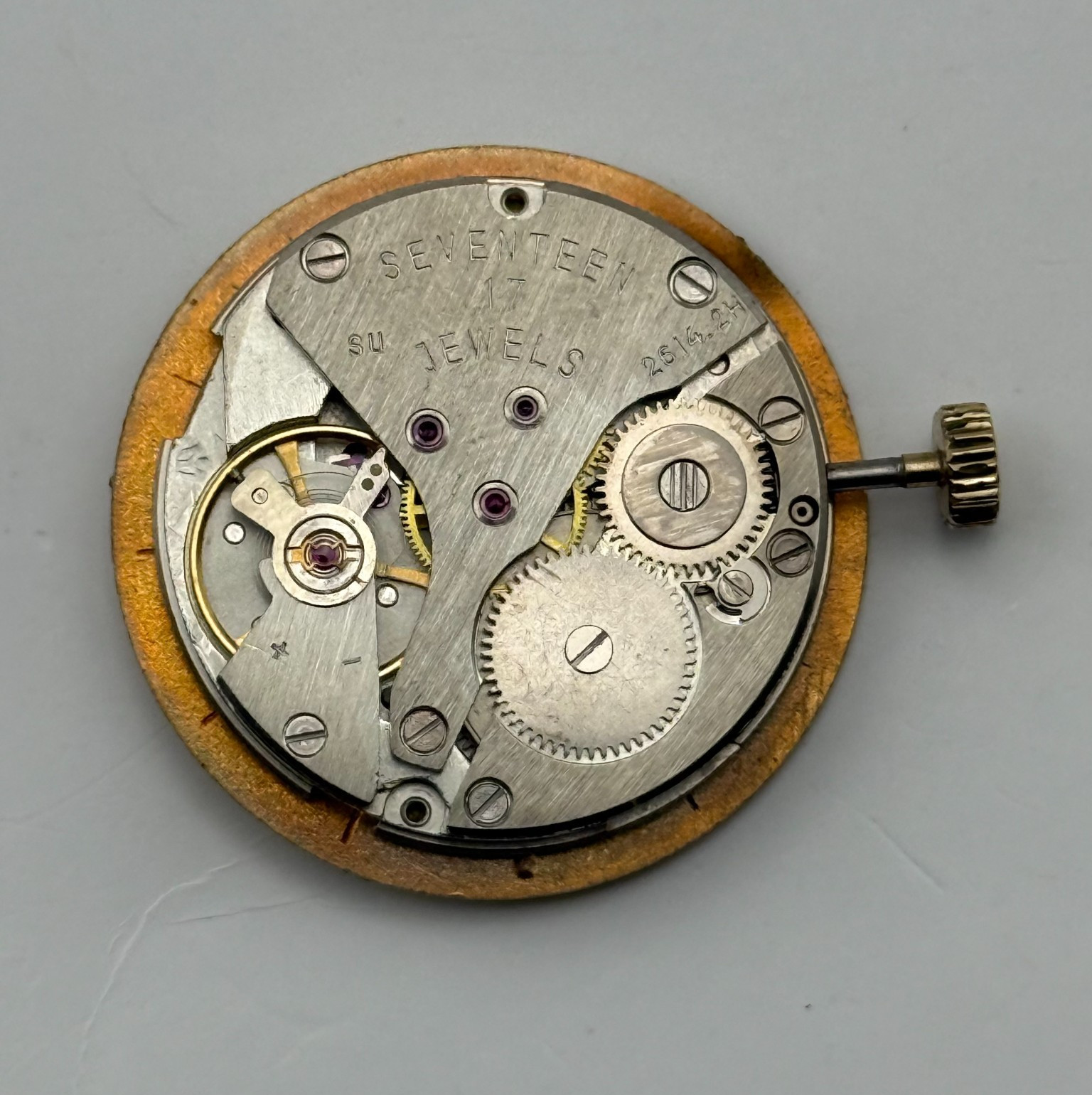 Poljot 2614.2H Watch Movement Sekonda Soviet 17 Jewels Manual Wind Parts 26.4mm
